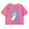 Graffiti-Art Confused Duck Printed Female Washed T Shirt Summer Tshirt Retro Hip Hop Clothes Fashion Short Sleeve