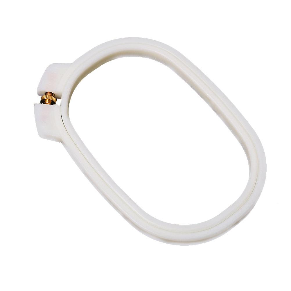 Embroidery Hoop ABS Plastic Square Cross Stitch Circle Set Creamy White DIY Craft Tool Embroidery Frames Linen Fabric