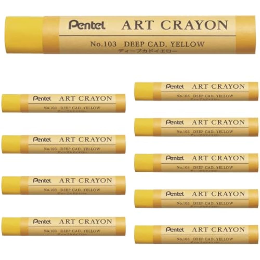 Pentel Crayon Art Crayon Deep Kado Yellow PTACT103
