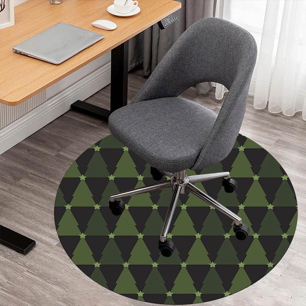 

1pc tree star Round Chair mat Area Rug - Non-Slip, Floor Mat for Office, Bedroom, and Indoor Decor -1002154 80cm by 80cm