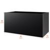32x16x16 Large Metal Planter Box Heavy-Duty Rust Resistant Steel Planter with Drainage Hole Modern Rectangular Planter for Outd