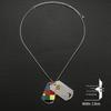 European and American Hip Hop Rainbow Pendant Stainless Steel Necklace