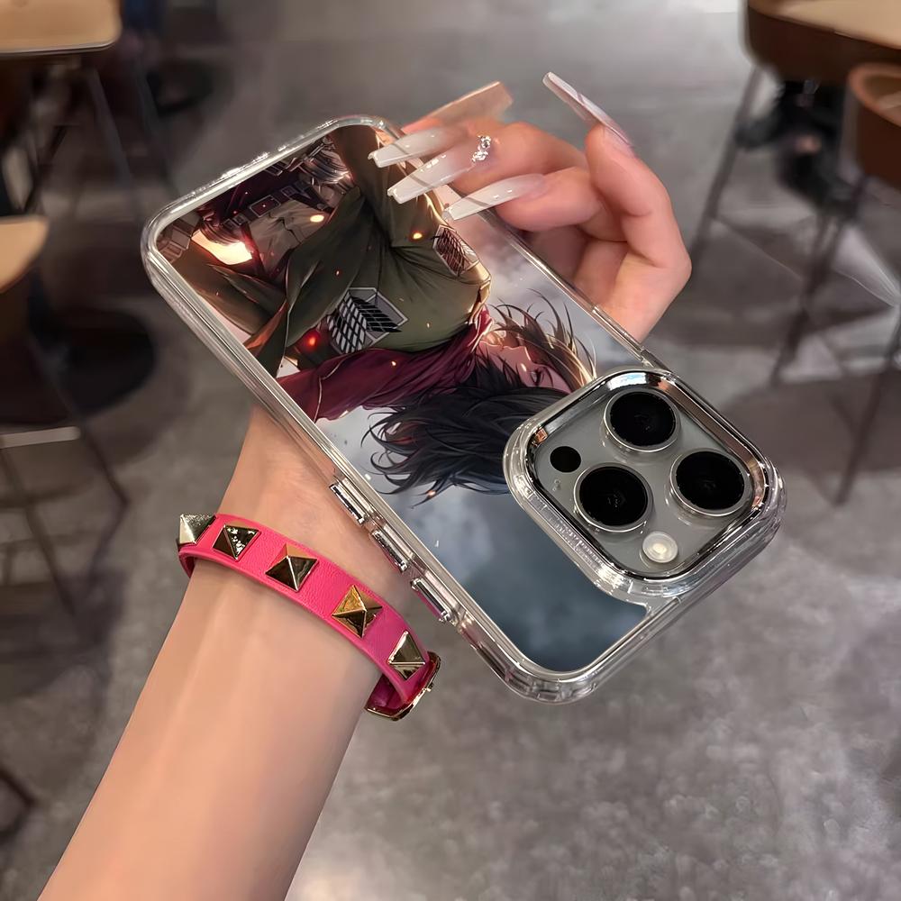 A-ATTACK ON T-TITAN Phone Case For IPhone 17 Air 16 15 14 13 12 11 Pro Pro Max Plus Transparent Soft Cover