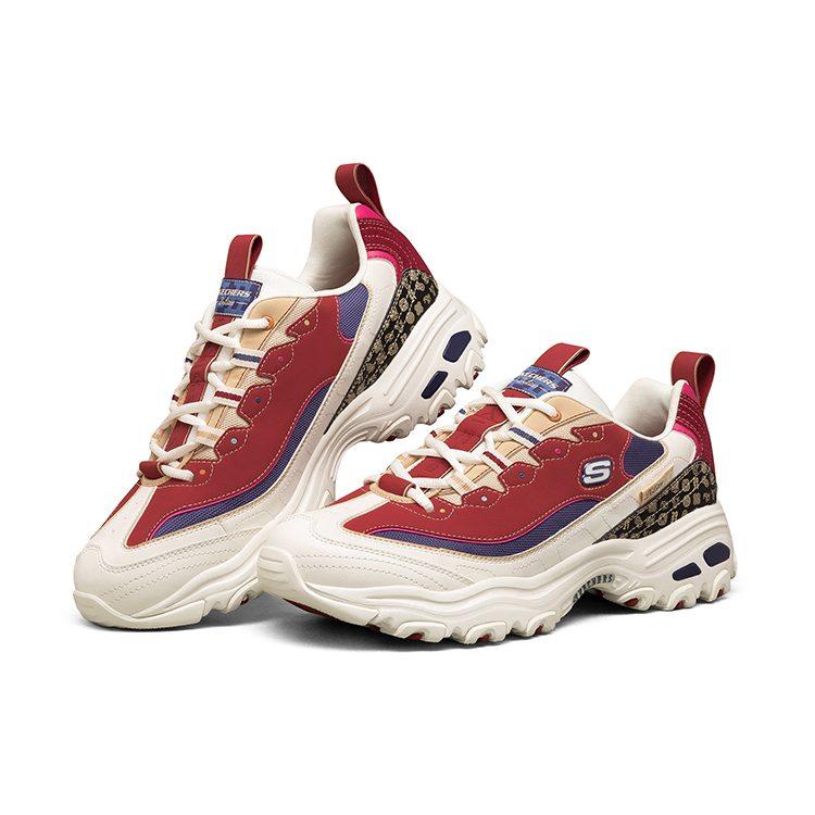 Skechers D'lites 2021 New Year White/Red 666169-MULT