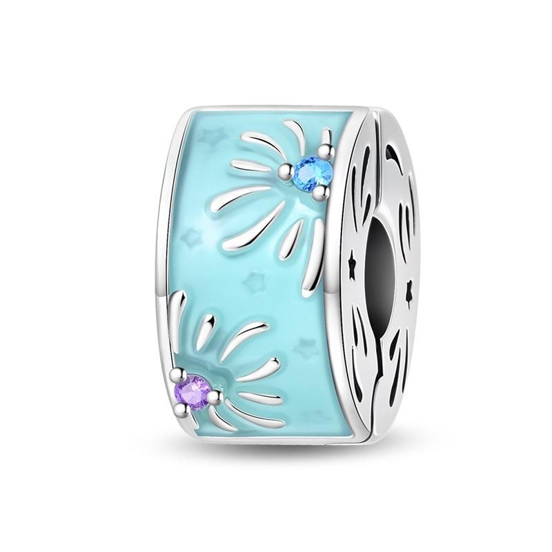 S925 Silver DIY Charm Bead Pendant For Handmade Bracelet Necklace Jewelry Making Family Valentine's Day Gift Accessories