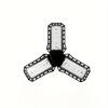 1pc Powerful Garage Led Lamp Workshop Warehouse Ceiling Work Lights Folding 2000 Lumen 45W Light for Garage Industrial Lighting