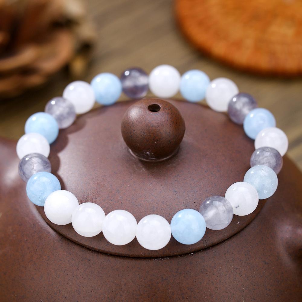 Bracelet Élastique Tigre Oeil en Cristal Européen, Bijoux en Perles de Pierre Naturelle