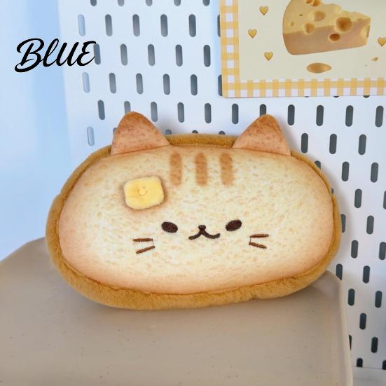 Adorable School Supplies Pouch Siamese Cat Plush Pencil Case Large Capacity Fluffy Pen