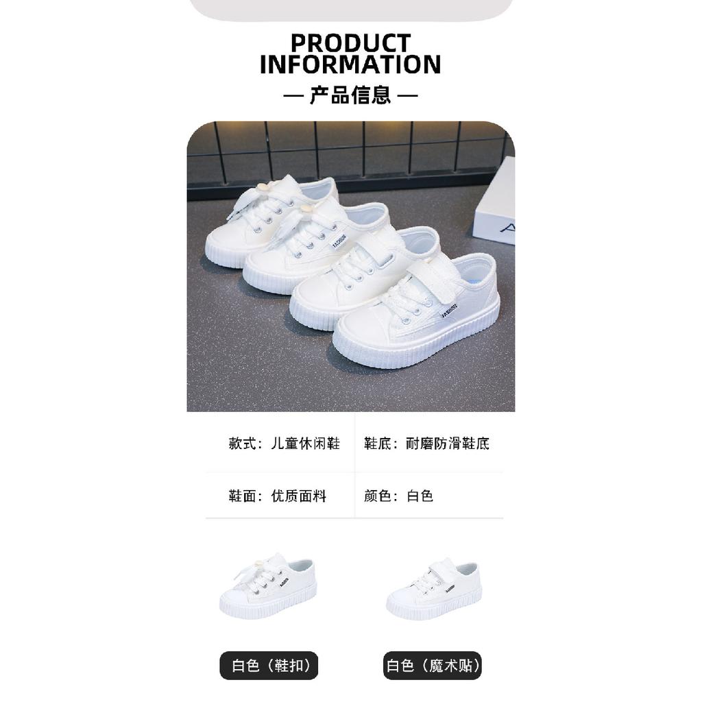 Frühling Neue Kinder Weiße Schuhe Jungen und Mädchen Canvas Schuhe Atmungsaktive Sneaker Performance Grundschüler Weiße Einzelne Schuhe