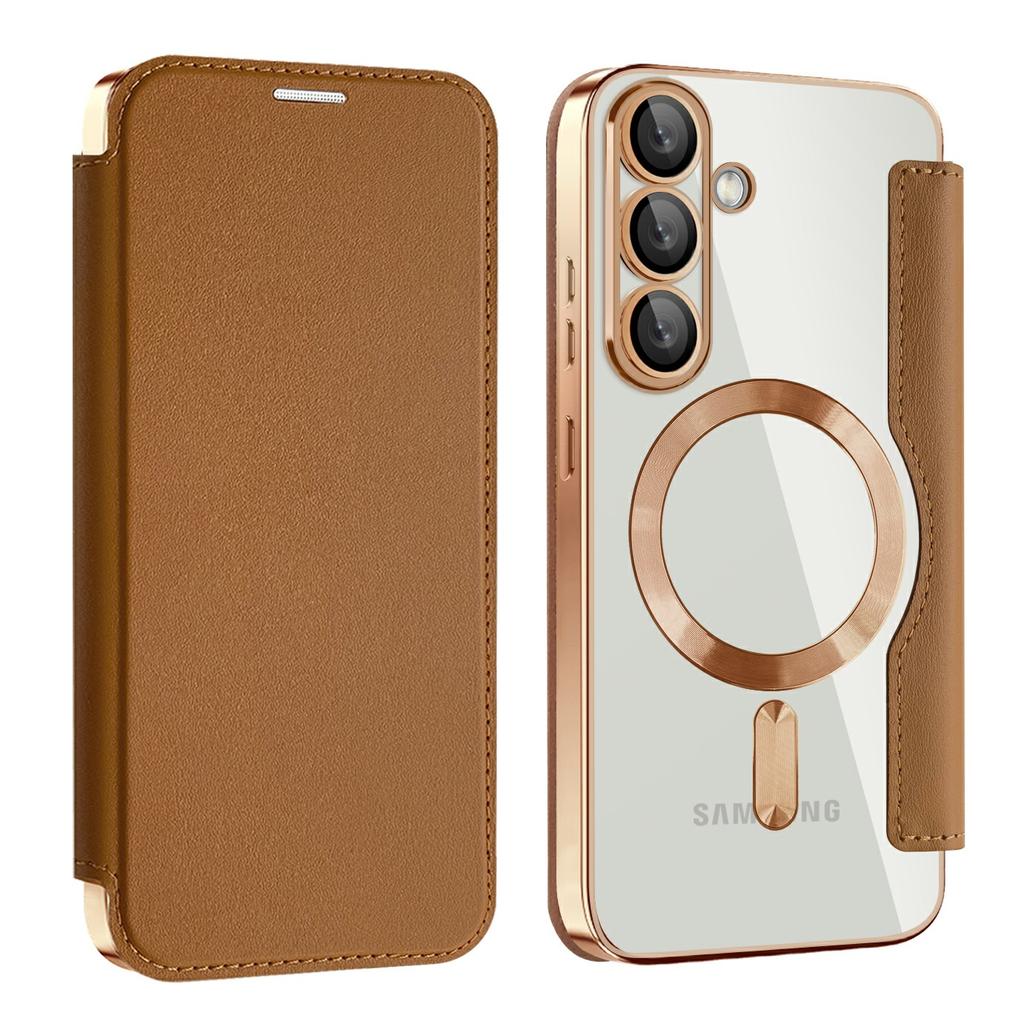 For Samsung Galaxy A36 5G Case Compatible with MagSafe RFID Blocking Card Holder Leather Phone Cover