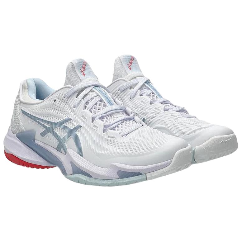 Asics Court FF 3 Bequeme Passform Stützende Tennisschuhe Unisex Sneaker Weiß Blau 1042A220-107
