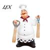 Cartoon-Koch-Dekorationsfigurine, Harz-Arbeitsplatten-Tischdekoration, Lustige Statue mit Küchen-Deko-Ornament Gewürzflasche/Flaschenöffner/Nachricht