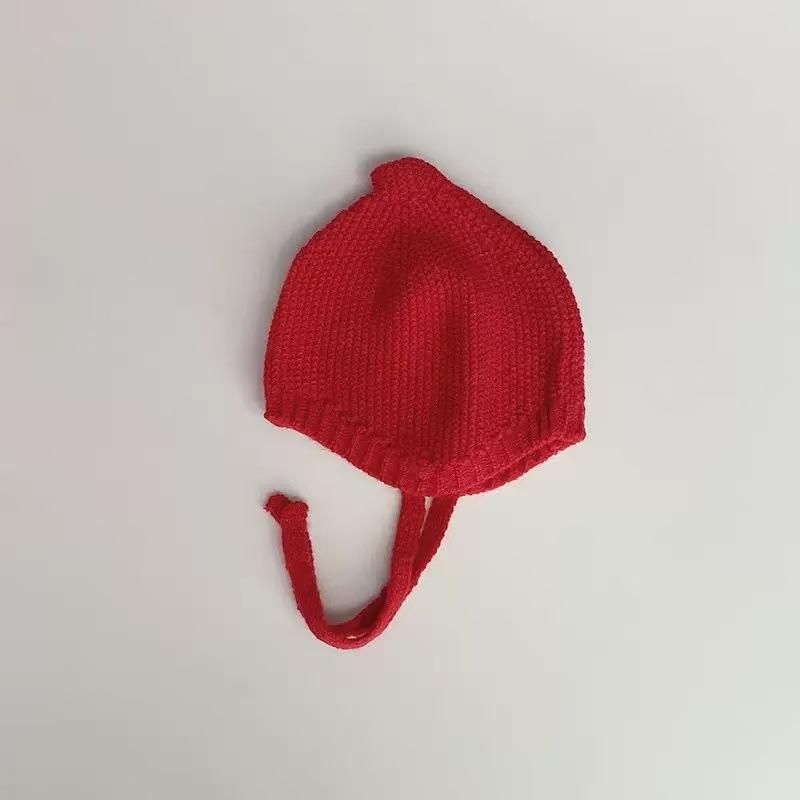 Infant Knit Head Cover Baby Wool Ear Flap Hat