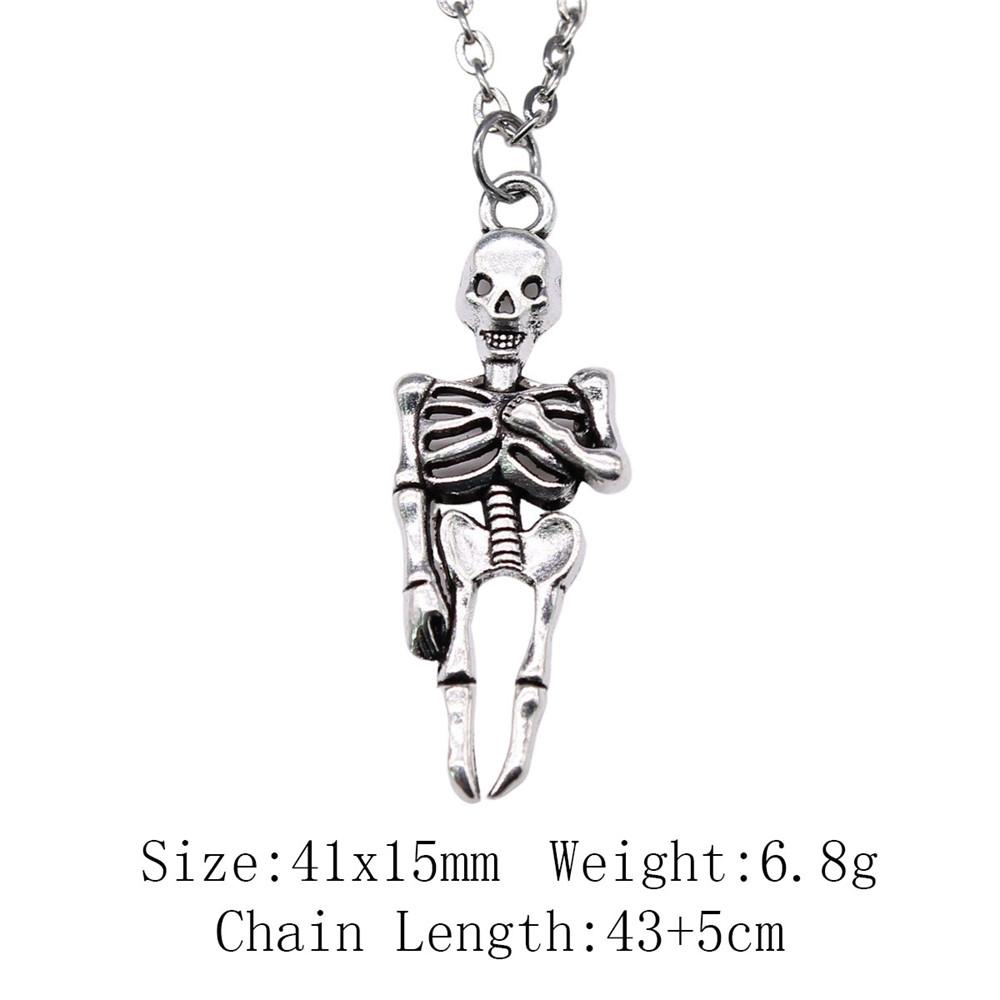 Birthday Gifts Boho Necklace Cross Skull Necklace On The Neck 43cm Chain Women's Bag Long Necklace
