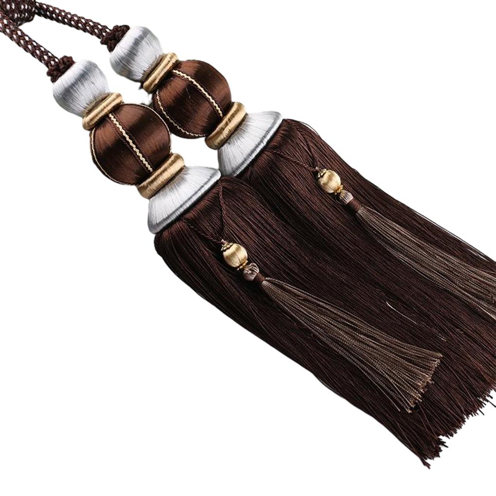 

2 шт. Отличная декоративная кисточка для штор, легко наносится, подхваты для штор, висящие высоко темный кофе