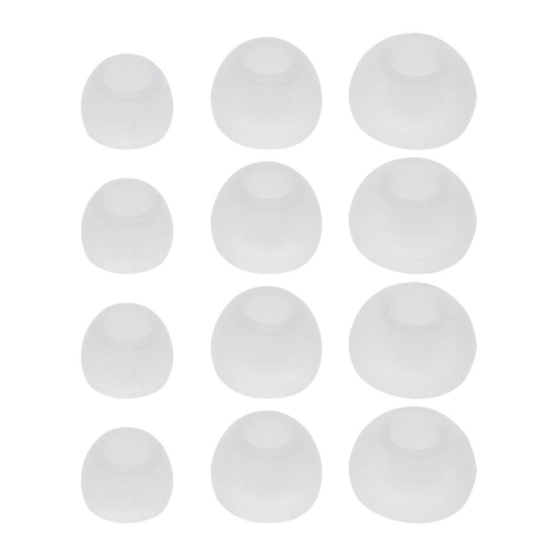 Earbud Tips Soft Silicone Earbuds Replacement Tips for in-Ear Headphones(Inner Hole 4.5mm Earphones) ,12 Pieces