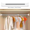 1pc Stainless Steel Telescopic Drying Pole, No-Drill, Adjustable for Clothes, Shower Curtain, Expandable, Black & White Design