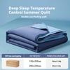 Summer Cooling Blanket Dual-Sided For Hot Sleepers - Lightweight Aircon Quilt W/Silk Feel & Breathable Cover, Ac Bed Comforter