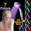 7 Color Hand Shower Handing Led Shower Head with Romantic Automatic LED Lights for Bathroom
