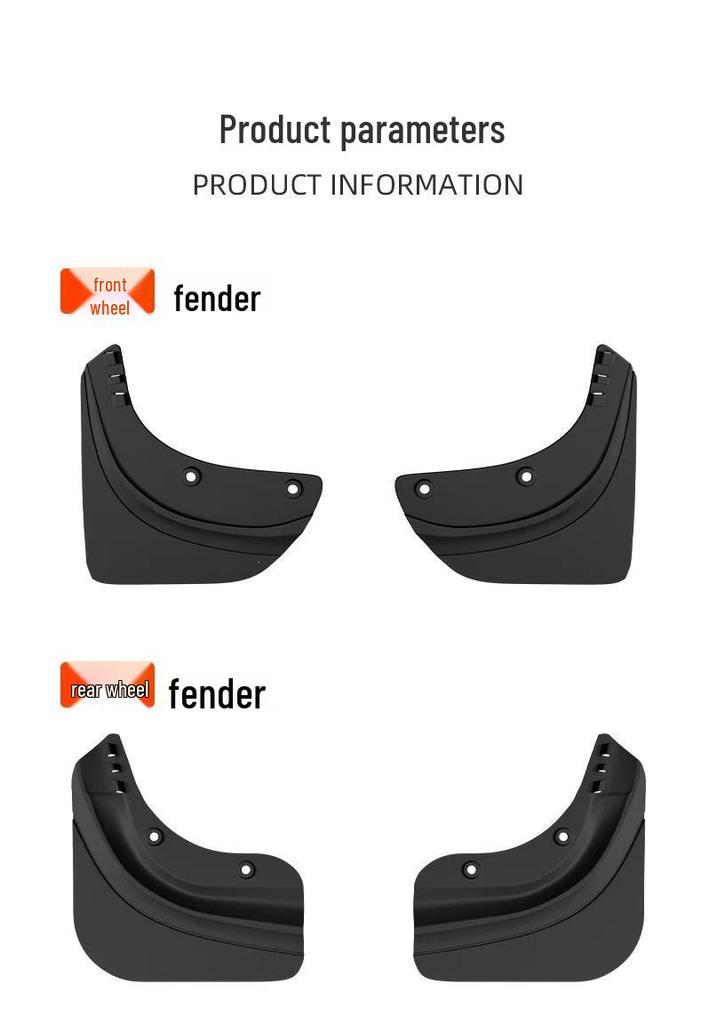 Tesla Mudguards: Updated Model 3/Y & Six-Seater Y Front Row Tire Modification Accessories