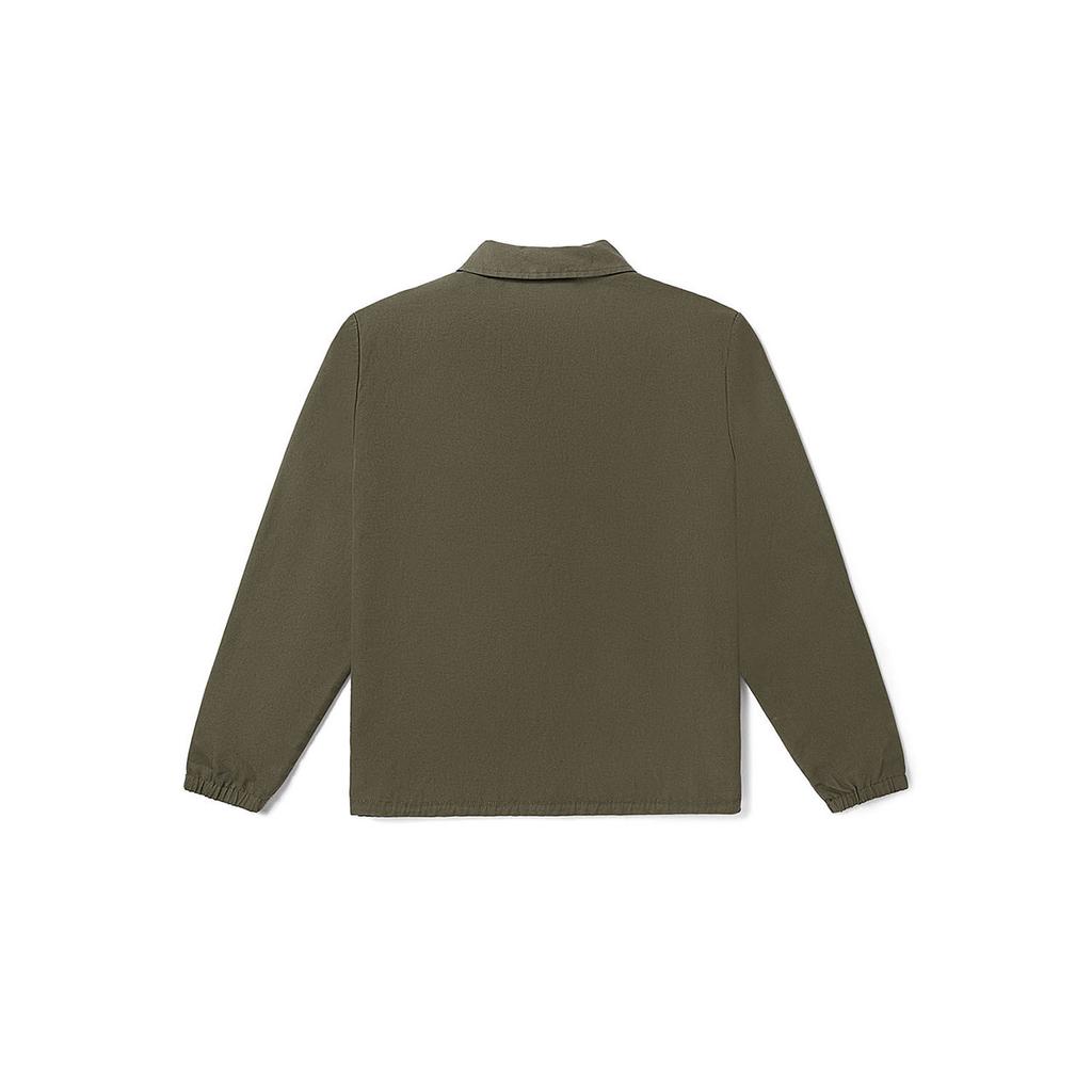 Vans Solid Color Collared Single-Breasted Work Jacket Men Jackets Green VN000629KE9