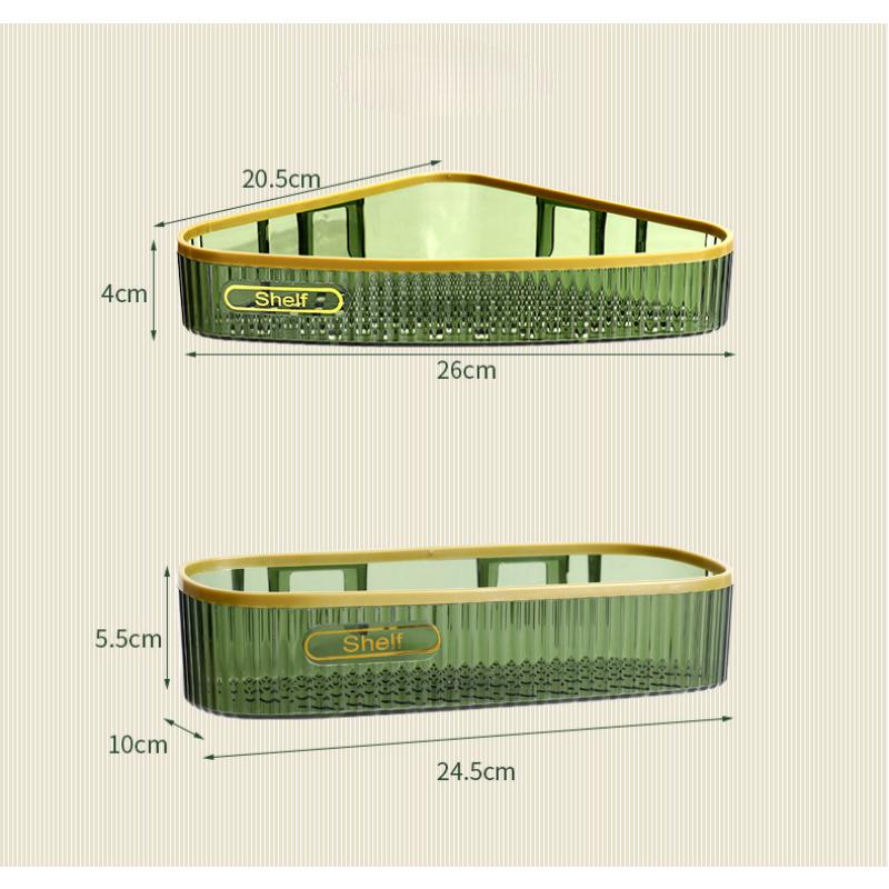 Acrylic Bathroom Shelves Transparent Shower Storage Holder Organizer No Drilling Wall Mounted Floating Bathroom Shampoo Shelf