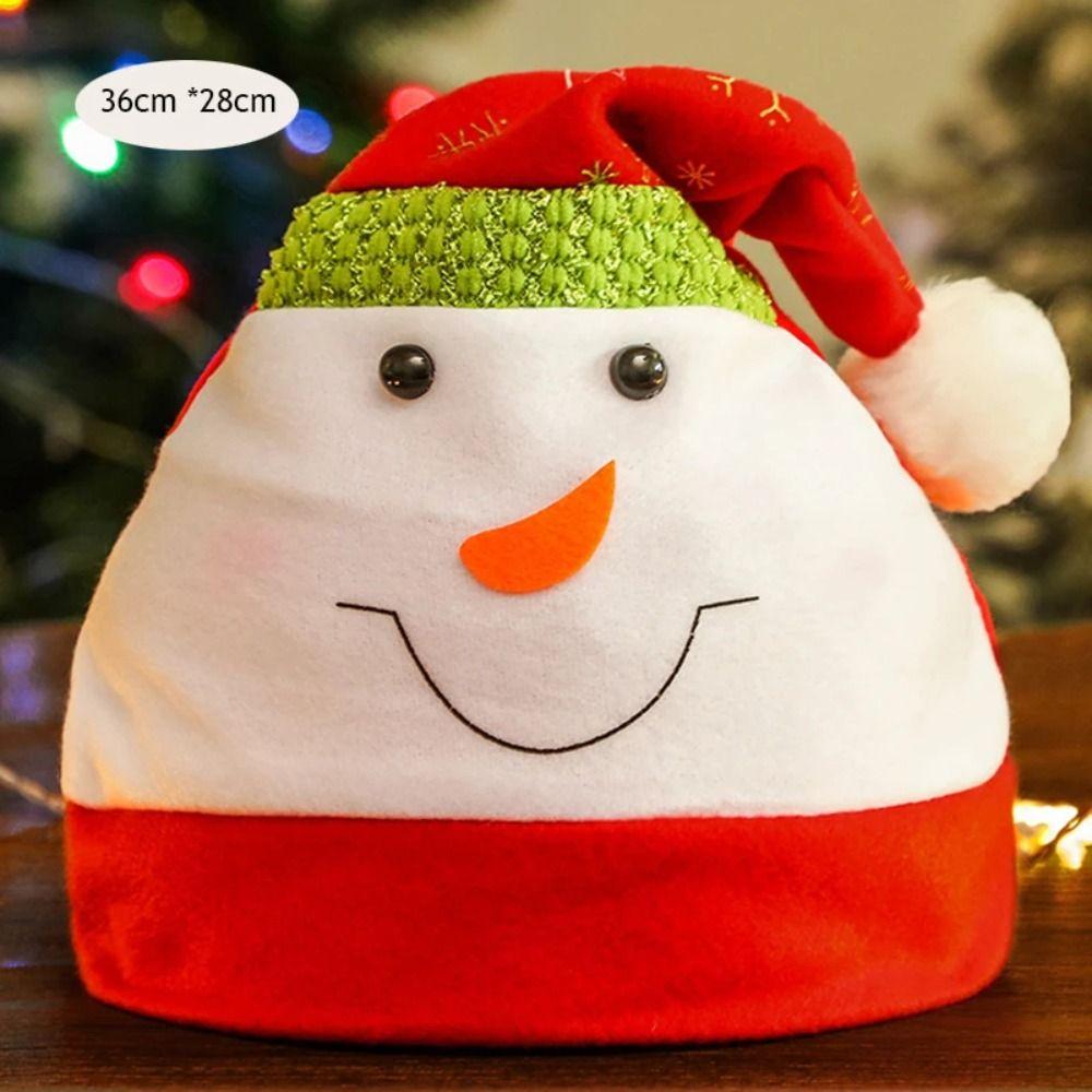 Snowman DIY Christmas Hat Toy Elk Santa Snowman Hat Creative Kids Xmas Arts Hats  Toddlers
