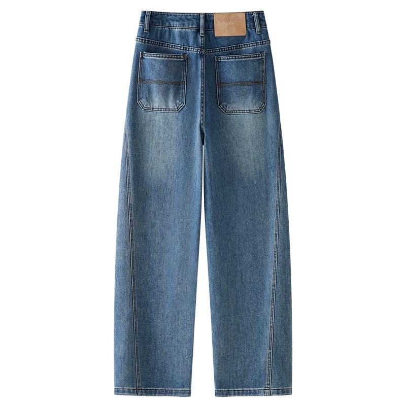 Dámské retro džíny s vysokým pasem - Zeštíhlující rovné nohavice Kolekce jaro 2025