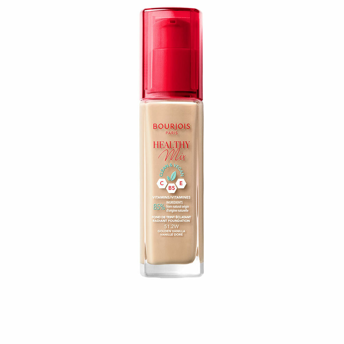 

Жидкая основа для макияжа Bourjois Healthy Mix 30 мл № 51.2W Золотая ваниль