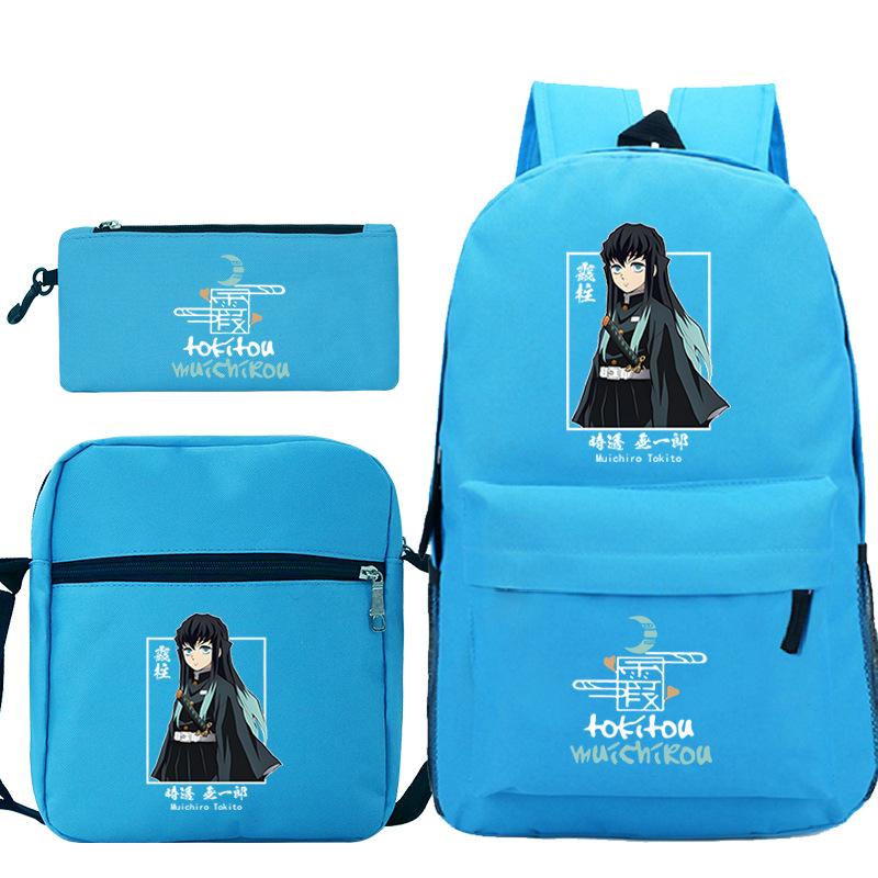 Demon Slayer Ghost Annihilation Blade Primary School Bag New Pencil Case Stationery Set