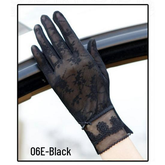 

Летние женские кружевные перчатки из ледяного шелка с сенсорным экраном - Дышащие, Противоскользящие, Сладкий ажурный дизайн