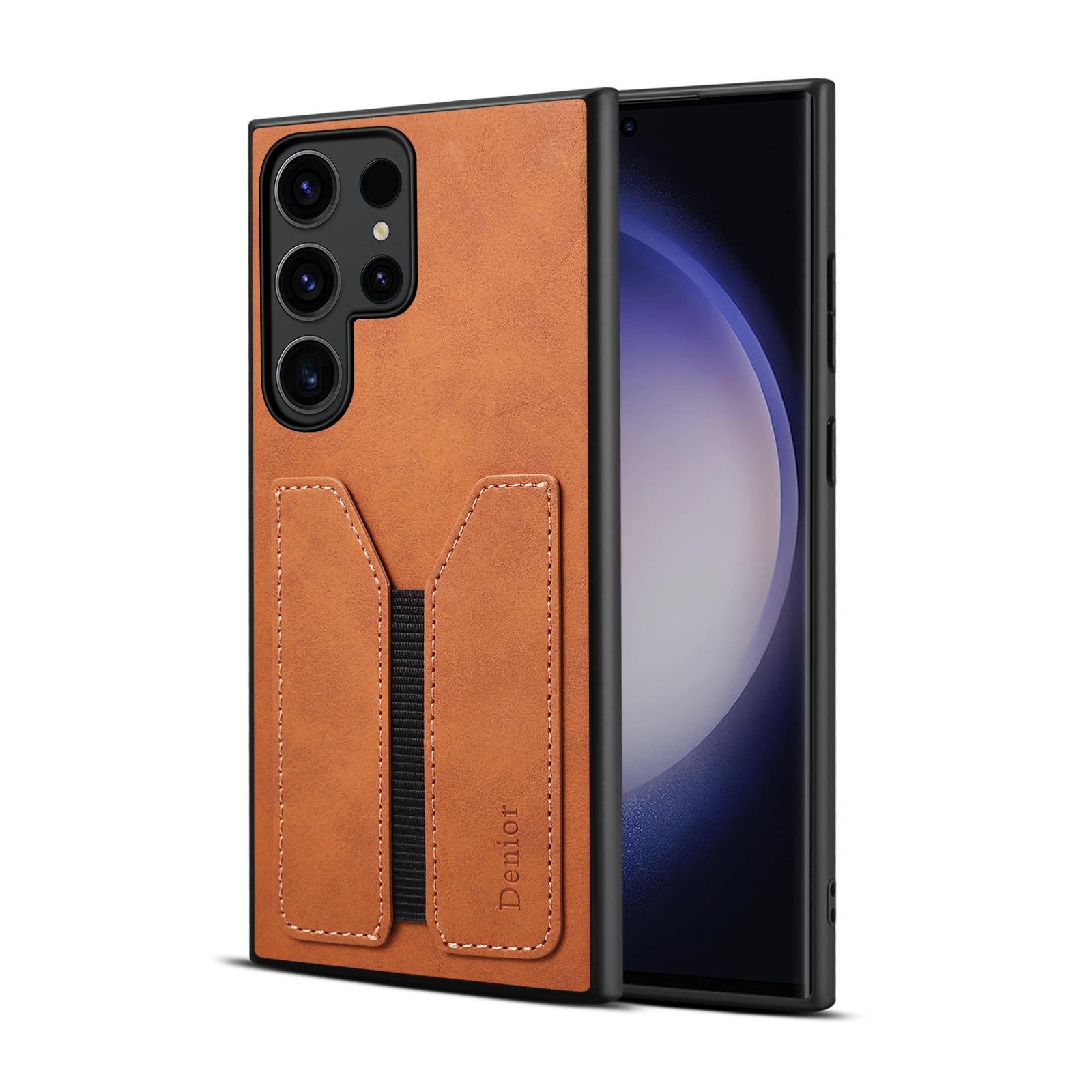 

Подходит для Samsung S24Ultra, чехол для мобильного телефона S23Ultra, задняя крышка для мобильного телефона, защитный чехол Edge Anti-Drop A55 коричневый