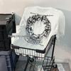 Retro Chic Distressed Cotton Short Sleeve T-shirt