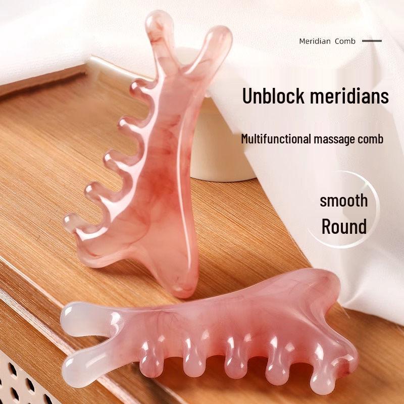 Multifunctional 4-in-1 Resin Scalp and Face Massager Comb