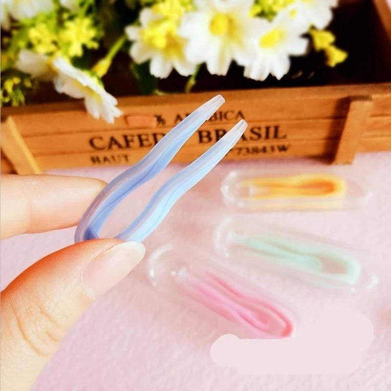 5PC -Customized Box Color Contact Lens Case Clip Stick Tweezers Combination Box Piece Clip Set for Lenses Tweezers