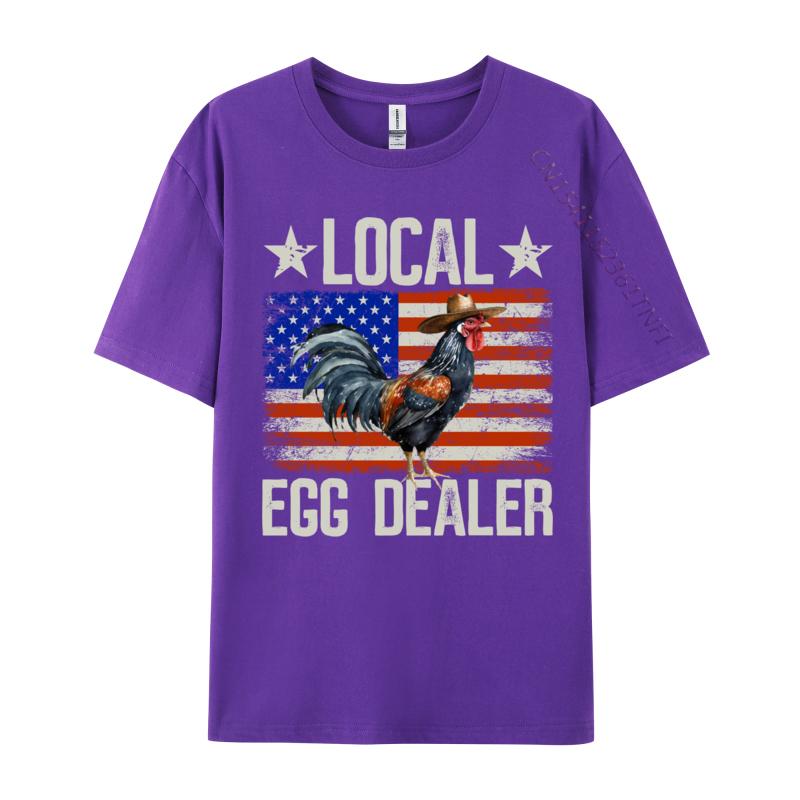 Local Egg Dealer Rooster Farmer Chicken 4 Cosie Tops Shirts Brand Camisa Classic Pure Cotton Unisex Top Tshirts