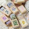 Self Adhesive Floral Stamp Stickers Embossed Texture Decorative Paper Stickers  Scrapbooking