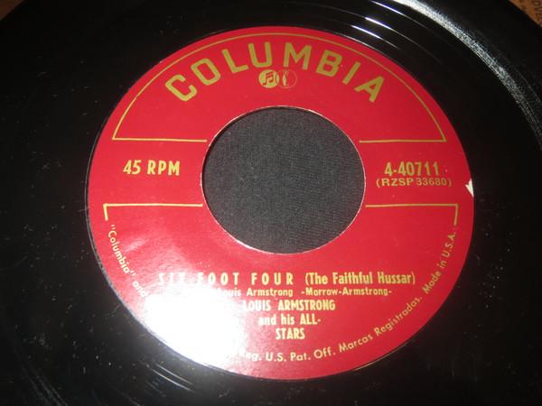 7inch Record LOUIS ARMSTRONG & HIS ALL-STARS - Six Foot Four / The Faithful Hussar 440711 COLUMBIA 1956 US Jazz Used