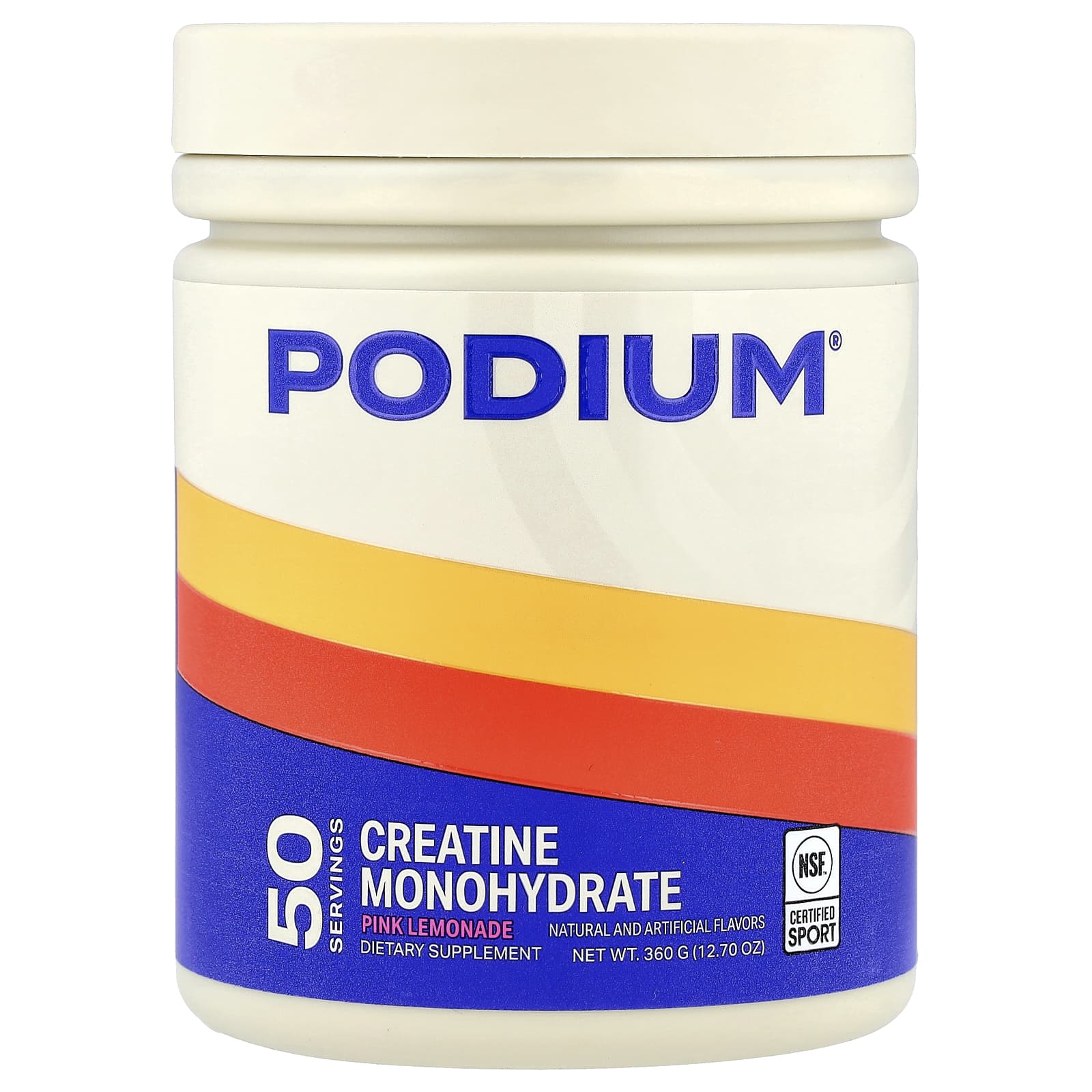 

Podium Nutrition, Creatine Monohydrate, Pink Lemonade, 360g (12.7oz)