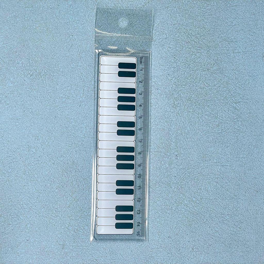 Elementary Music-Themed Stationery Set: Piano Notes Pencil Case, Eraser, Pencil, Ruler, Small Notebook