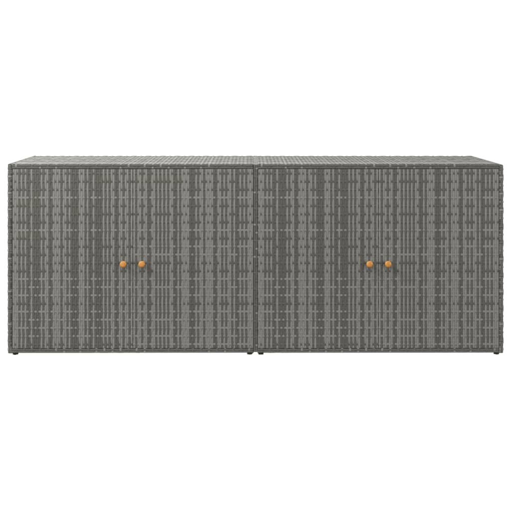 Vidaxl Armadietto da Giardino, Grigio, 198X55,5X80 Cm, Rattan PE