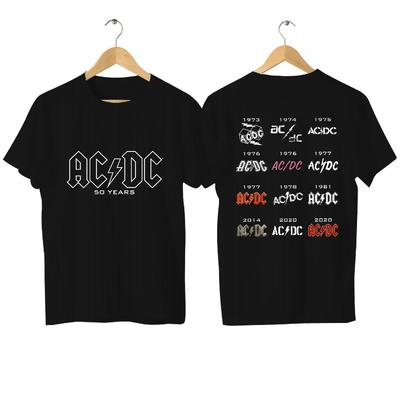 2025 ACDC Μπάντα Ροκ Χιπ Χοπ Βαμβακερή Εκτύπωση Κοντομάνικο Υψηλής Ποιότητας Deluxe Έκδοση Άνετο και Αναπνέον