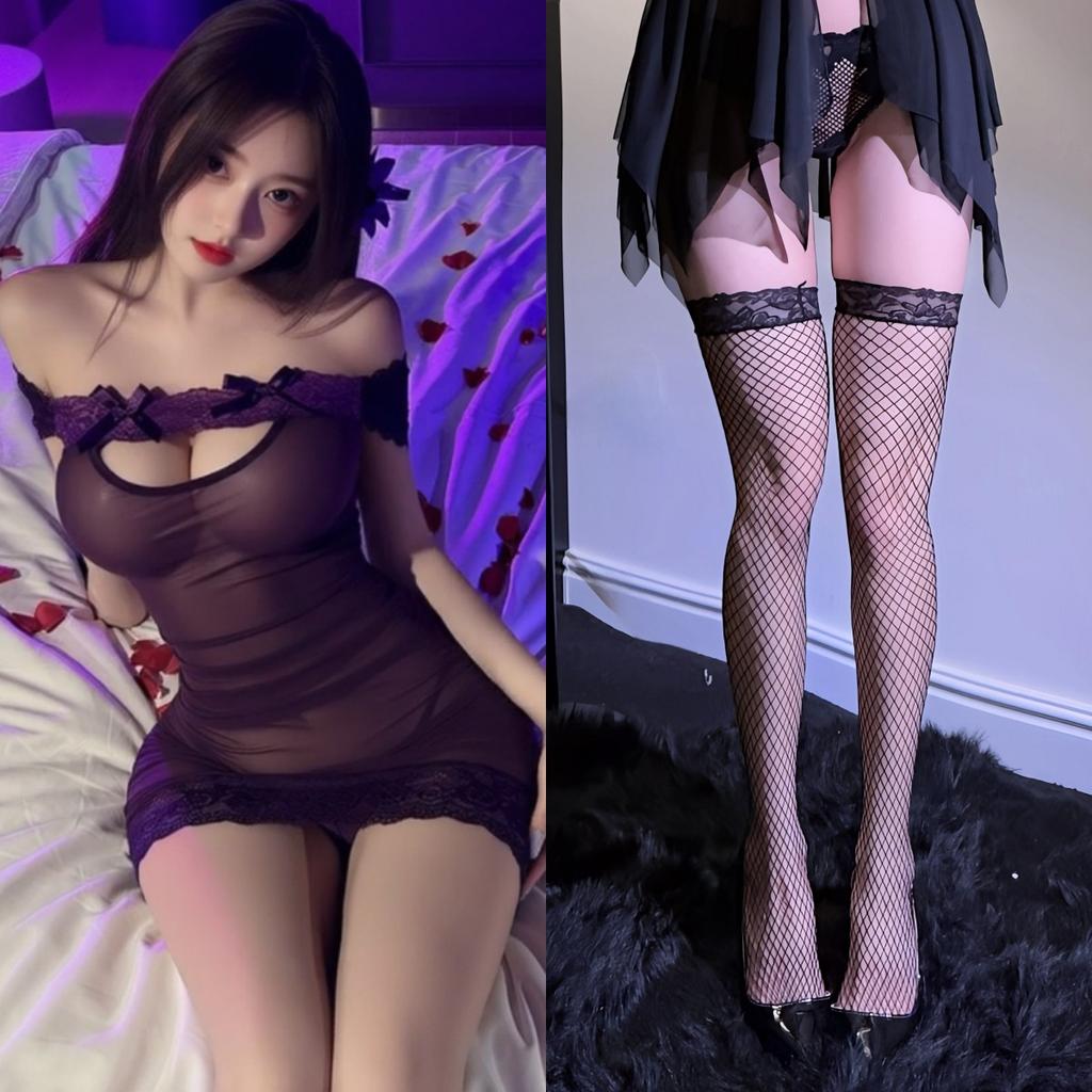 Sexy lingerie, flirting, fun clothing, sexy purple lace hip skirt, pure desire to seduce emotional fun clothing