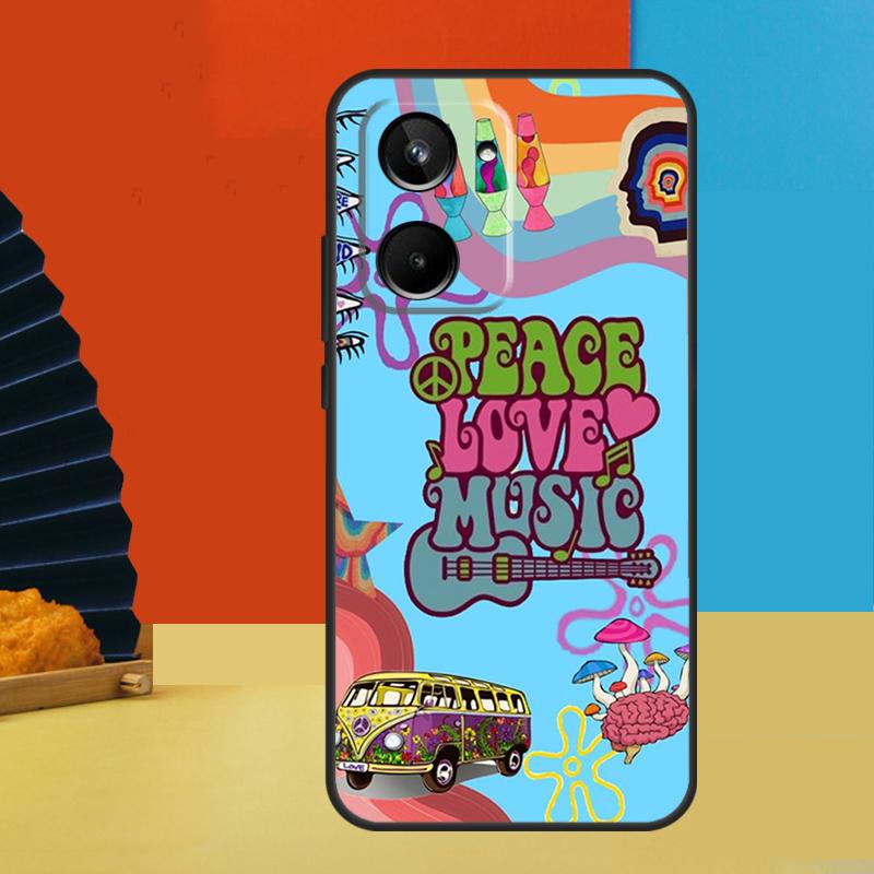 Hippy Peace Bus Cat For Realme 15 10 11 12 13 14 Pro Plus C67 C65 C63 C61 C35 C55 C53 C51 C71 C75 GT7 Pro Case