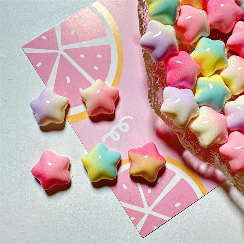 

Рукоделие Кремовый Градиент Звезда Шарм Радужный Блеск DIY Ювелирные Изделия Ремесла Заколка для Волос Украшение для Чехла Телефона 10pcs разноцветный