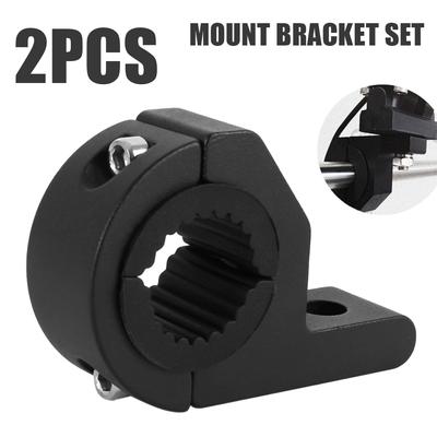 2 st/set LED-ljusramp Monteringsfäste Kit Universell Terrängljus Horisontell Stång Rörklämma Justerbar LED-ljusrörsklämma