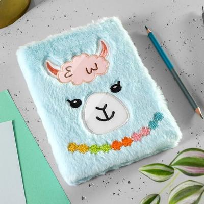 Agenda piel llama cubre cabeza fecha para personalizar
