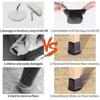 24 Pcs Square Chair Leg Floor Protectors With Felt, Chair Legs Caps, Floor Protectors For Chairs, Felt Furniture Chair Pads, Chair Leg Cups Covers, Ba