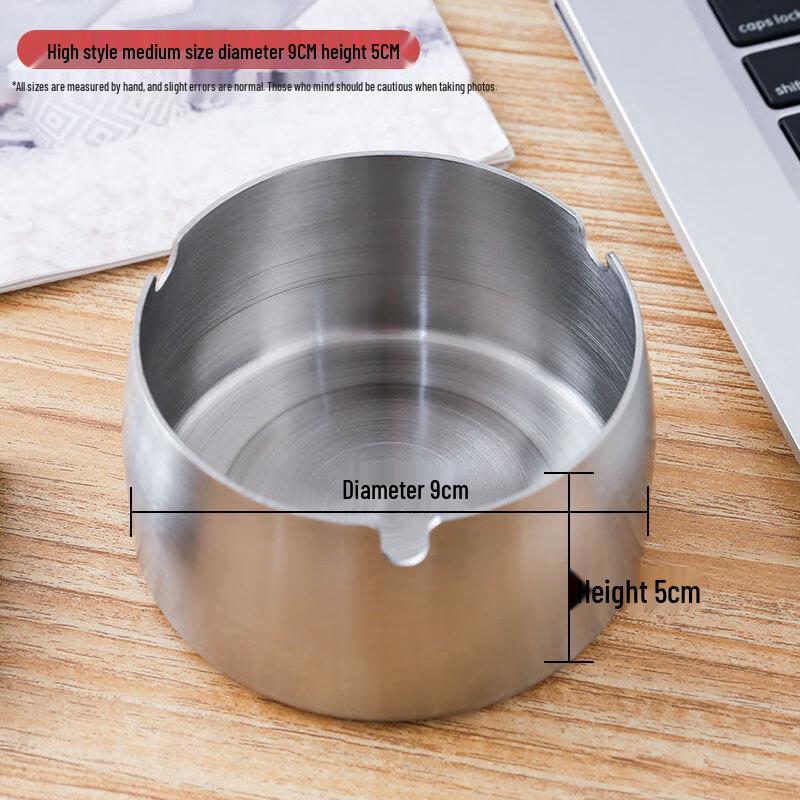 MOLUONA Commercial Stainless Steel Windproof Ashtray