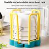 Versenkbare Desktop Schüssel Halter Küche Organizer Kunststoff Ablauf Wasser Tasse Regal Schrank Gerichte Lagerung Rack Platte Lagerung Werkzeug